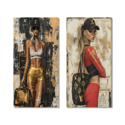Gym Model Peak Performance II – Fitness Metal Wall Art Set of 2