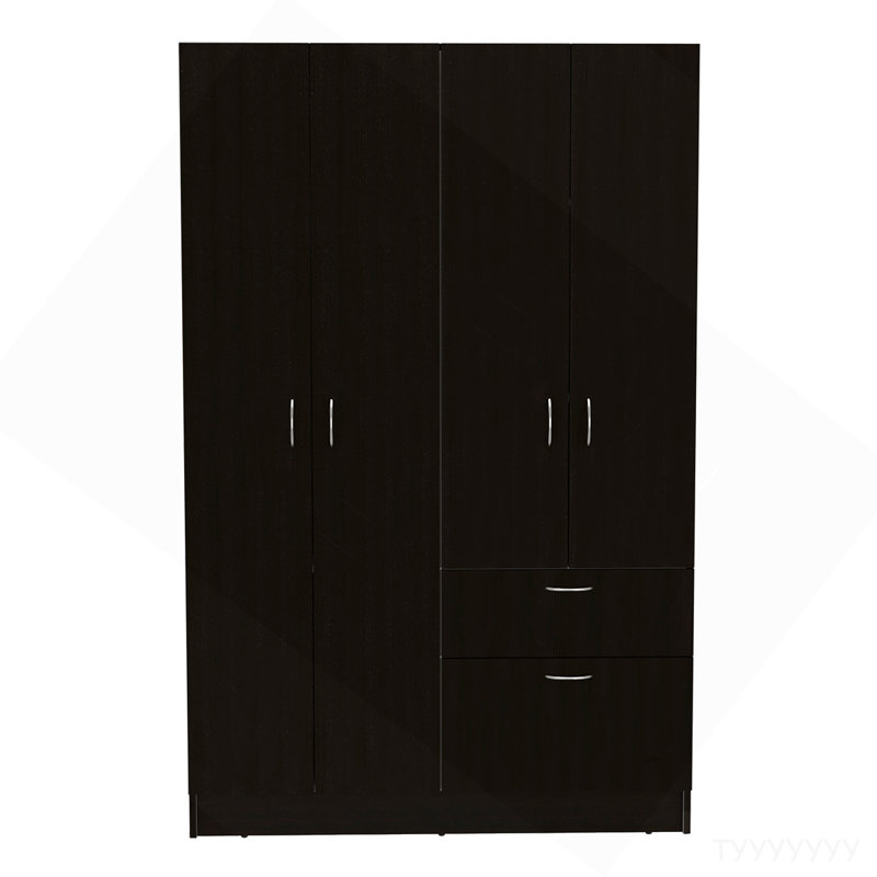Armoire Alpes, chambre, noir / blanc