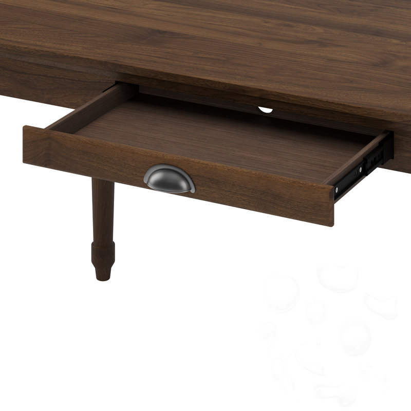 Bureau d'écriture avec tiroir, Marron foncé