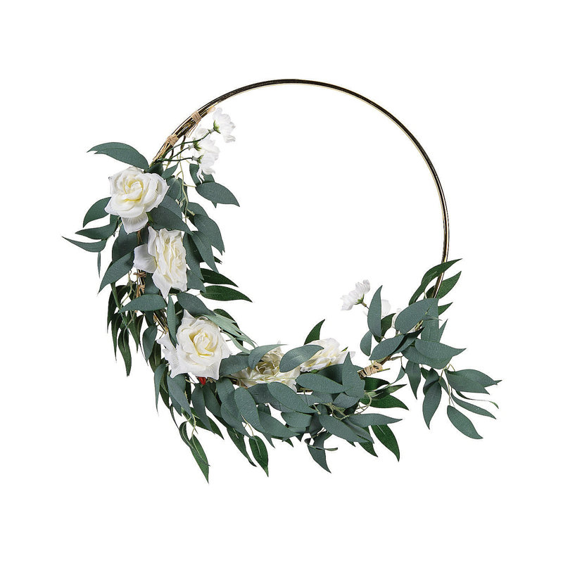 Faux Rose Metal 13'' Wreath