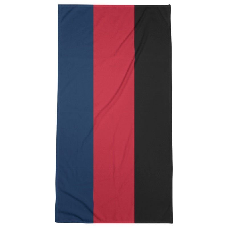 Lightweight Beach Towel, Blue/Red/Black, Microfiber