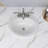 20" x 18" Drop-in Bathroom Sink White Ceramic Topmount  Oval Bathroom Sink with Three Faucet Hole