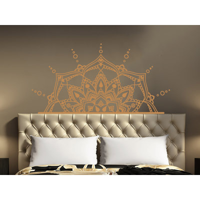 Décalcomanie murale en vinyle demi mandala chambre Ellenberger