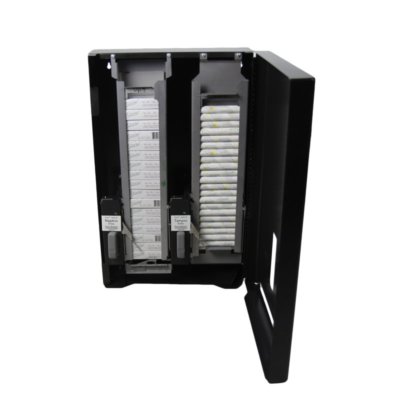 Free Tampon/Napkin Vendor With Push Button Matte Black