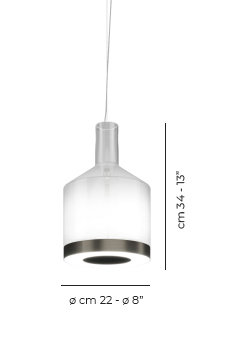 Medea 1 - Light Pendant, 3000 Kelvins, White