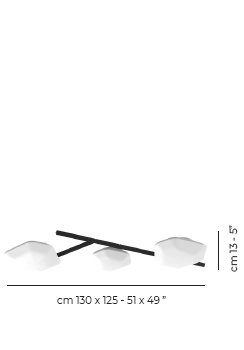 Modulor Ceiling/Wall Lamp 3 White Matt Matt Black 2 L3298 Ul, Matte Black, 3000K