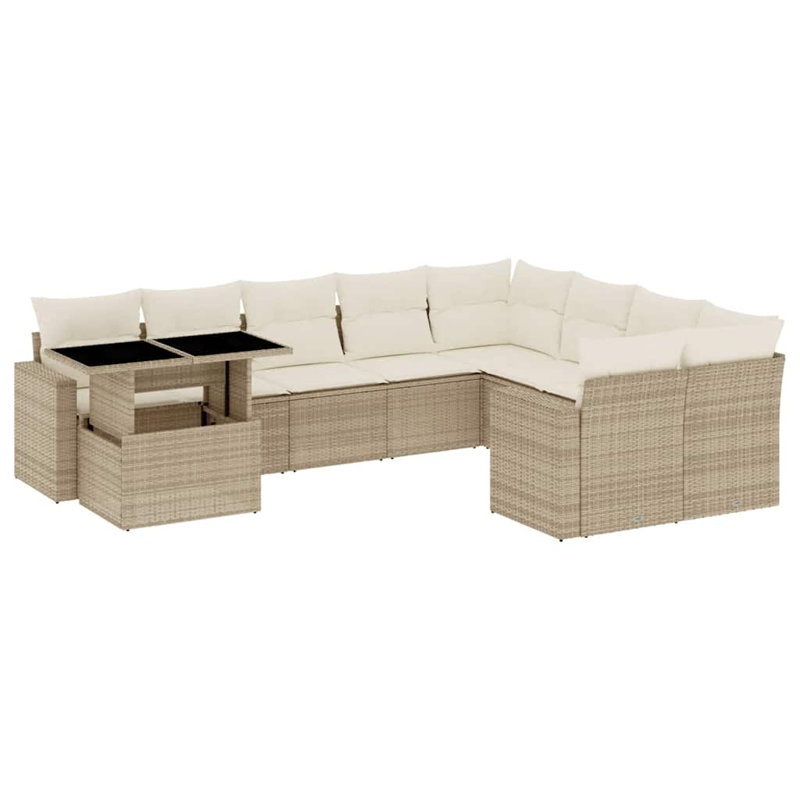 Ensemble de canapé de jardin Vidaxl beige
