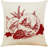 Nelsonia 18" x 18" Cotton Linen Christmas Throw Pillow Covers, Vintage Red & Beige Design-1135237126-1135237125