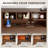 Bookcase Headboard with Charging Station, Upgraded 3-Color LED Lighting with Rotary Knob Control, Available in King Size-555472329-555472335