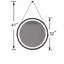 Miroir d'appoint de salle de bain avec fond de panier, cadre en alliage d'aluminium noir, luminosité élevée, touche à intensité variable-1528616803