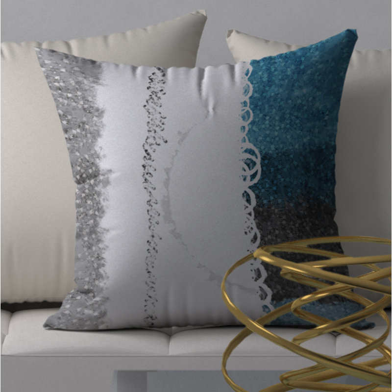 Housse de coussin carrée inégalée et insert, 24 po x 24 po