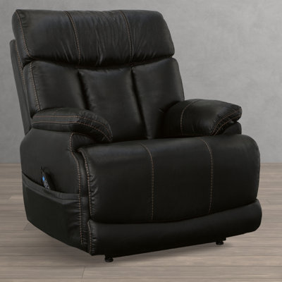 Sidings 35" Wide Leather Match Power Standard Recliner by Wildon Home