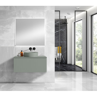 Aleemah 32'' Single Bathroom Vanity with Ceramic Top