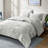 Comforter With Grey Crushed Velvet And Padding For Fluffy Interior