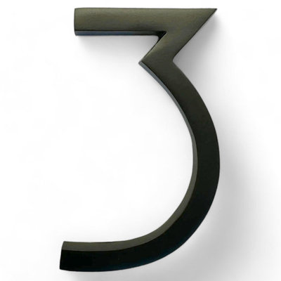 5 in. H Reflective Weather Resistant Aluminum Self-Adhesive Surface Mount Floating Mount House Number