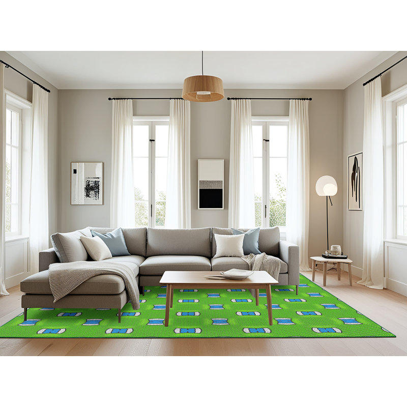 Tapis vert Power Loom, Rectangle 8 pi x 10 pi
