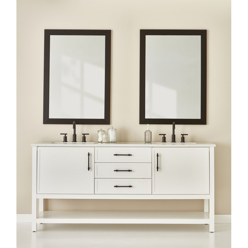 Miroir Laurel noir mat, Noir