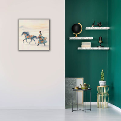  «Man And Horse» par Rey Klimt, art mural sur toile, 26 po x 26 po