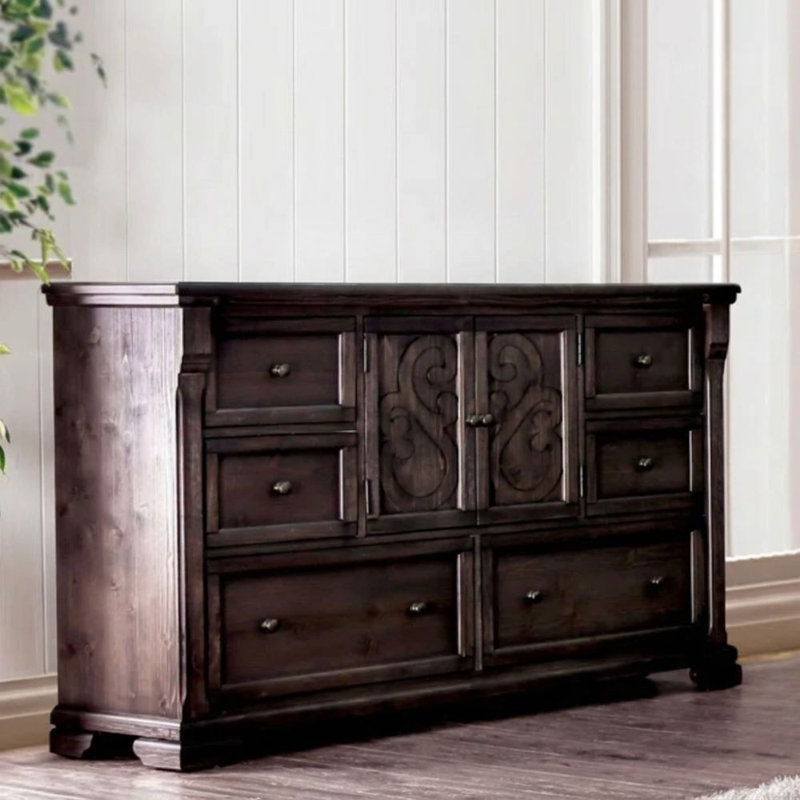 6 tiroirs Zaid Commode noyer