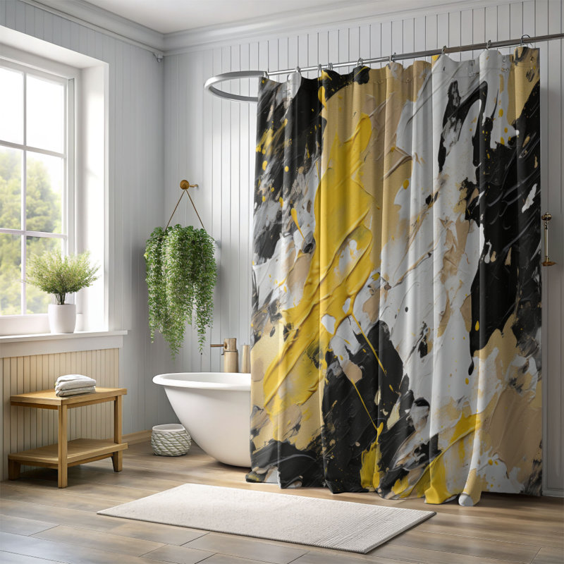 Rideaux de douche Colorful Oils - Premium, H 74 po x l 71 po