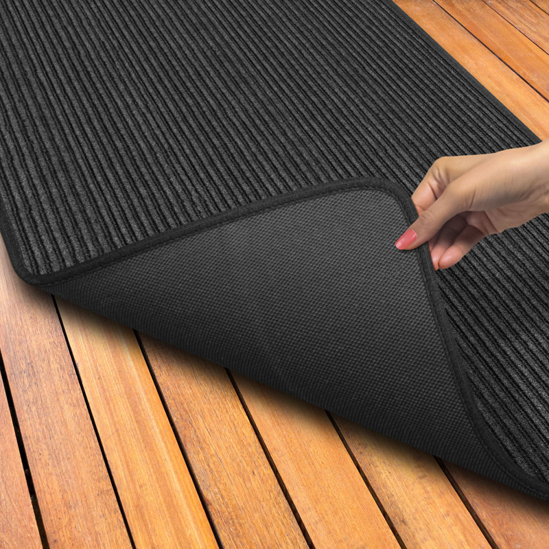 Tapis de couloir intérieur et extérieur à double nervures House, Home and More, Tapis de couloir : 3 pi x 10 pi