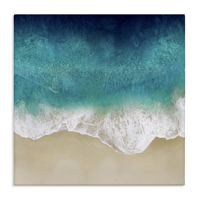 Vue aérienne d'une marée bleue tropicale à la plage par Maggie Olsen - reproduction de photo