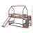 Stairway House Bed With Convertible Slide ,Storage Staircase And Guard Rail-1696437410