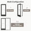 36 po X 84 po Porte commerciale en aluminium noir droite / extérieure-123553623-123553620
