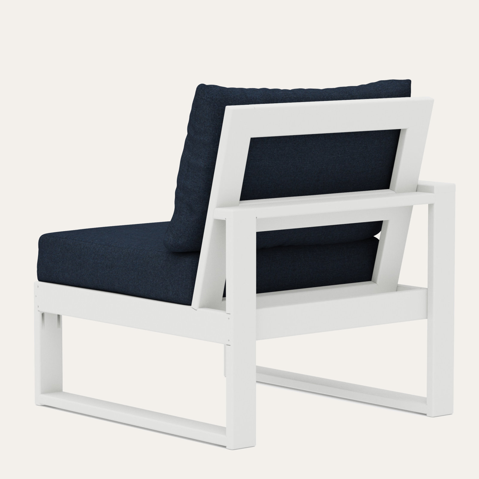 Edge Patio Lounge Chair, Marine Indigo, White