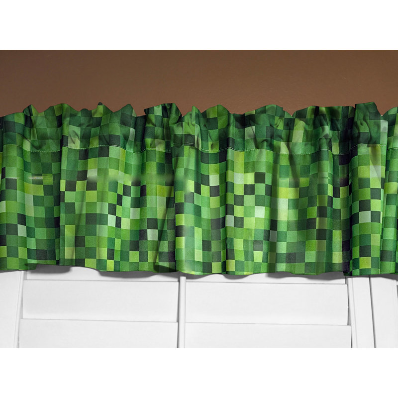 Cantonnière popeline carrée en polyester 58 po de largeur, L 58 po x L 20 po, Vert