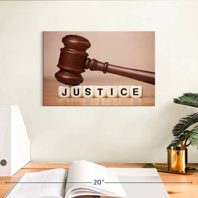 Cubes de lettres de justice, H 8 po x l 12 po