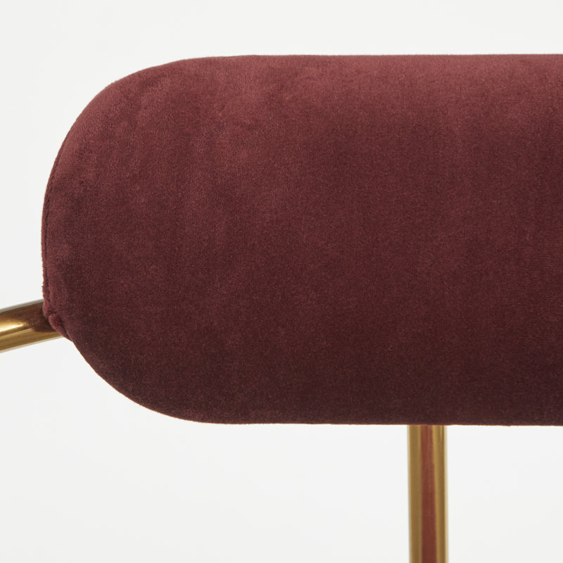 Carrigan 18.5'' H Velvet Upholstered Dining Chair, Fig
