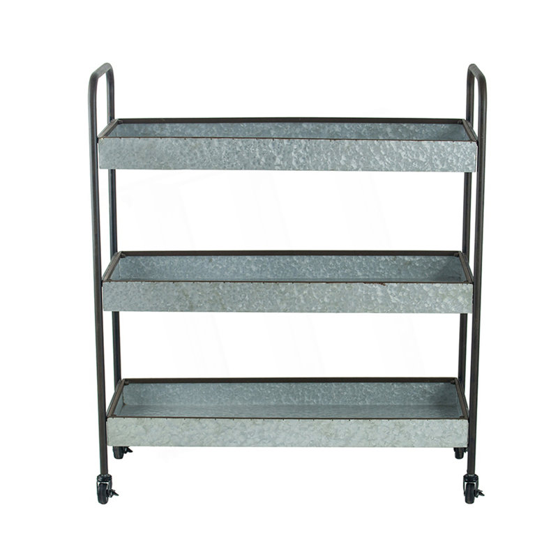 Homestead Galvanized Shelf, Display 3-Tier Shelf