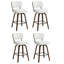 Tabouret de comptoir pivotant rembourré avec structure en bois-114223064-114223067