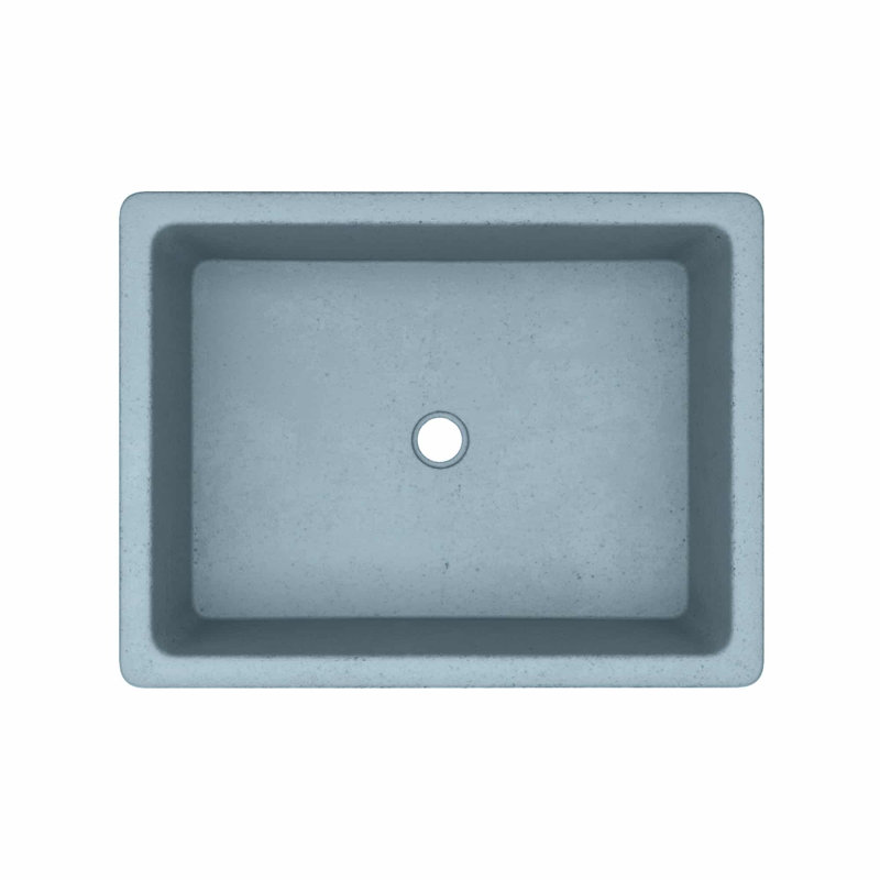 Nipomo Stone Handmade Rectangular Undermount Bathroom Sink, Ocean