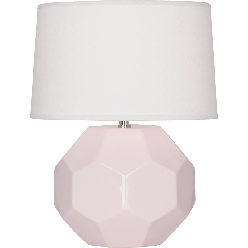 Small Franklin Accent Lamp, 16.5" H x 12.5" W x 12.5" D, Rose Water