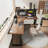 Brown + Black L-Shaped Solid Wood desk-259584376-259584378