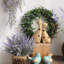 42cm Artificial Lavender Flower Wreath Front Door Hanging Decoration