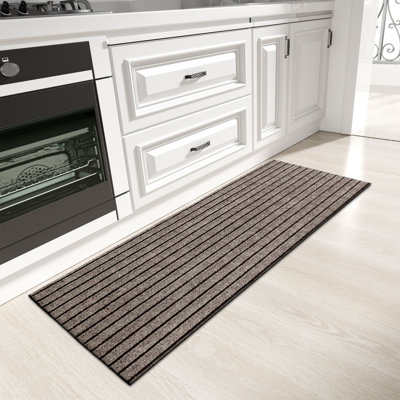 Danyielle Solid Color Polyester Non-Skid Kitchen Mat