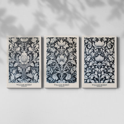 WM MORRIS Series DCCXLIX  -Custom Wrapped Gallery Canvas - 3 Pieces