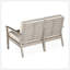 Causeuse en eucalyptus avec coussins, finition gris bois flotté-957041115-957041061