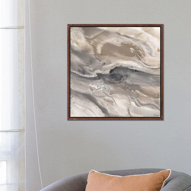 Minerals III by Albena Hristova - Painting on Canvas, 45.72 cm H x 45.72 cm W, Classic Wood Floater Framed