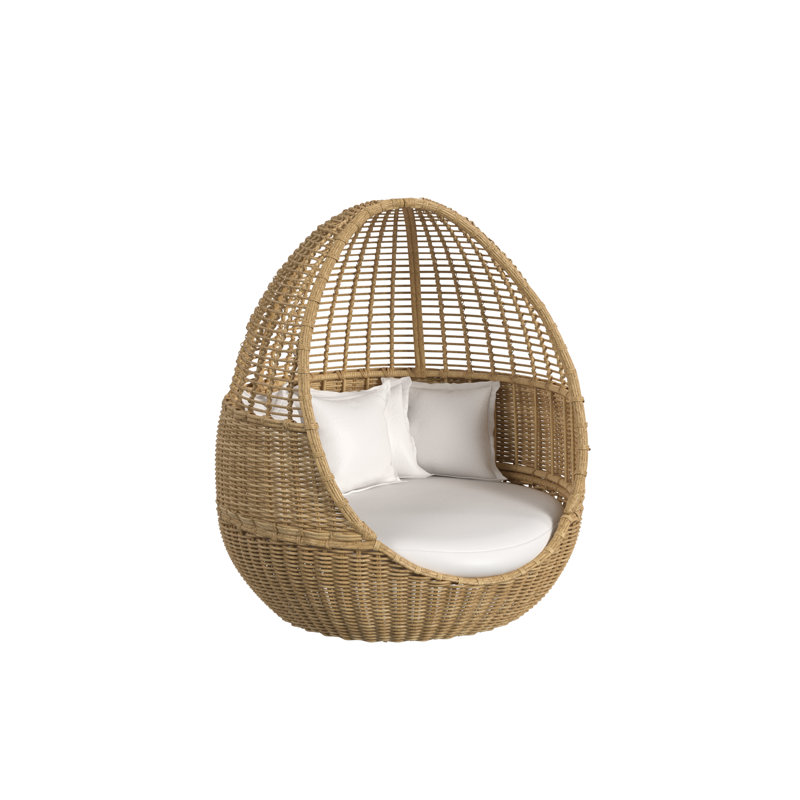 Playa 71.26'' Wide Curved Premium All-Weather Wicker Patio Daybed with Sunbrella® Cushions