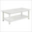 Castleton Distressed White Wood Coffee Table With Shelf