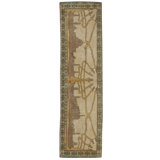 Hand Knotted Wool Area Rug in Ivory