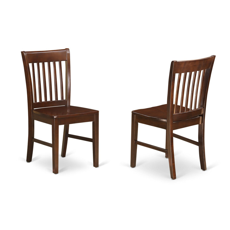 7 Piece Dining Set Consist of a Rectangle Solid Wood Table and 6 Kitchen Room Chairs, Mahogany, 7 Pieces: 1 Table, 6 Chairs