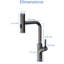 Robinet de cuisine rotatif à 360 ° Gunmetal noir, 4 modes de pulvérisation pour le rinçage quotidien, contrôle des éclaboussures, cartouche en céramique, complet, conception rétractable à hauteur totale de 14,25 pouces, fonctionnement, trousse d'installation,