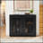 Mid Century Modern Fluted Hollowed Out Sideboard Cabinet With 2 Outlet Holes, Buffet Cabinet With Storage, Storage Cabinet For Living Room, Entryway, Hallway, Dining Room, Kitchen-1520555800