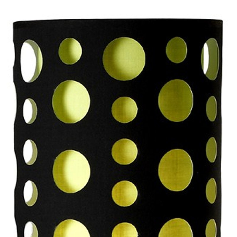 Lampe sur pied 66 po Anaaya, Noir / vert