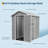 4x6 FT Waterproof Plastic Outdoor Storage Shed With Floor Window Lockable Door Two Vents Sloped Roof For Patio Lawn Mower Bike And Tool Storage In Backyard-124521551